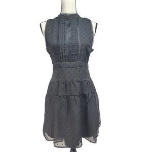 Romantic Francesca’s black Tiered knee length sleeveless dress XS Gothic Date